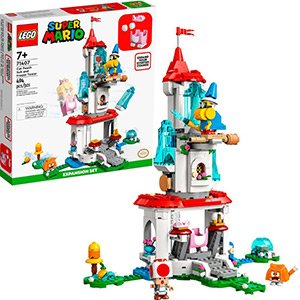 lego super mario cat peach suit and frozen tower expansion
