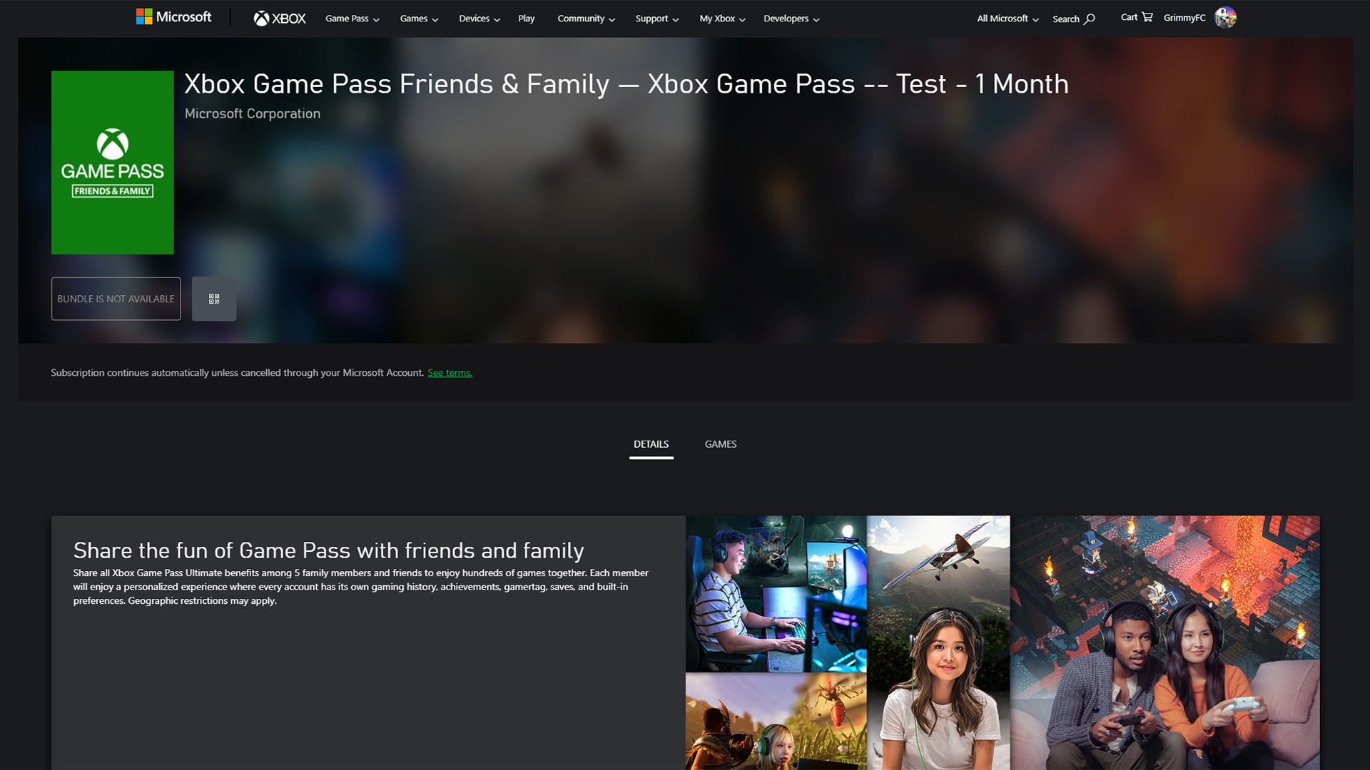Xbox Game Pass Friends & Family US