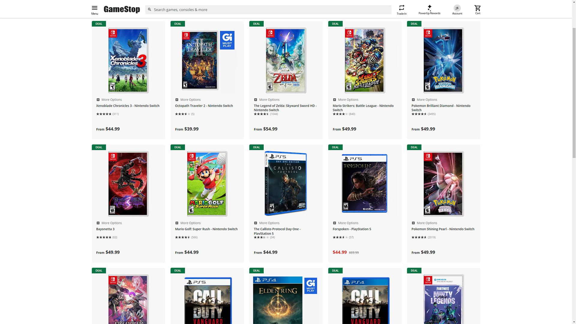 GameStop has a Buy One, Get One Free promotion on select games
