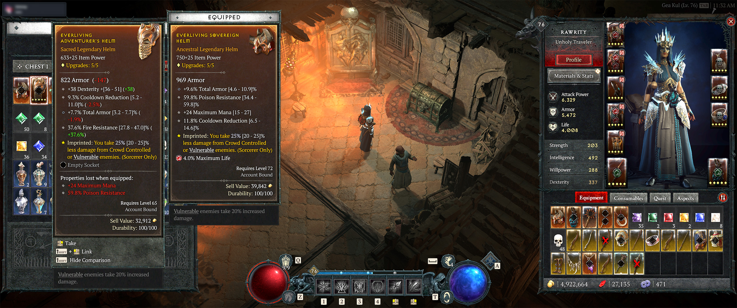 Diablo IV's items have no hierarchy, making it a complete headache to easily compare stats