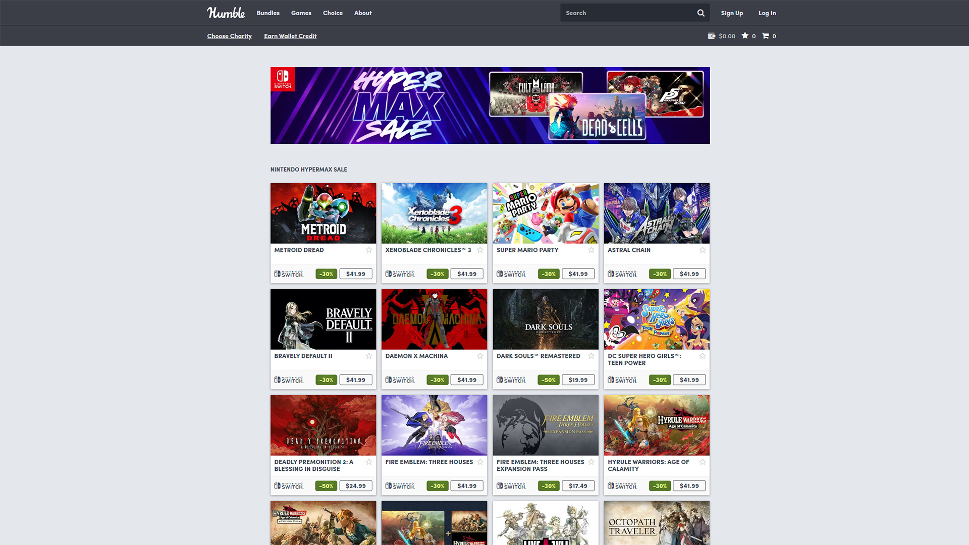 Humble Bundle's Nintendo Hypermax sale has dozens of games on discount