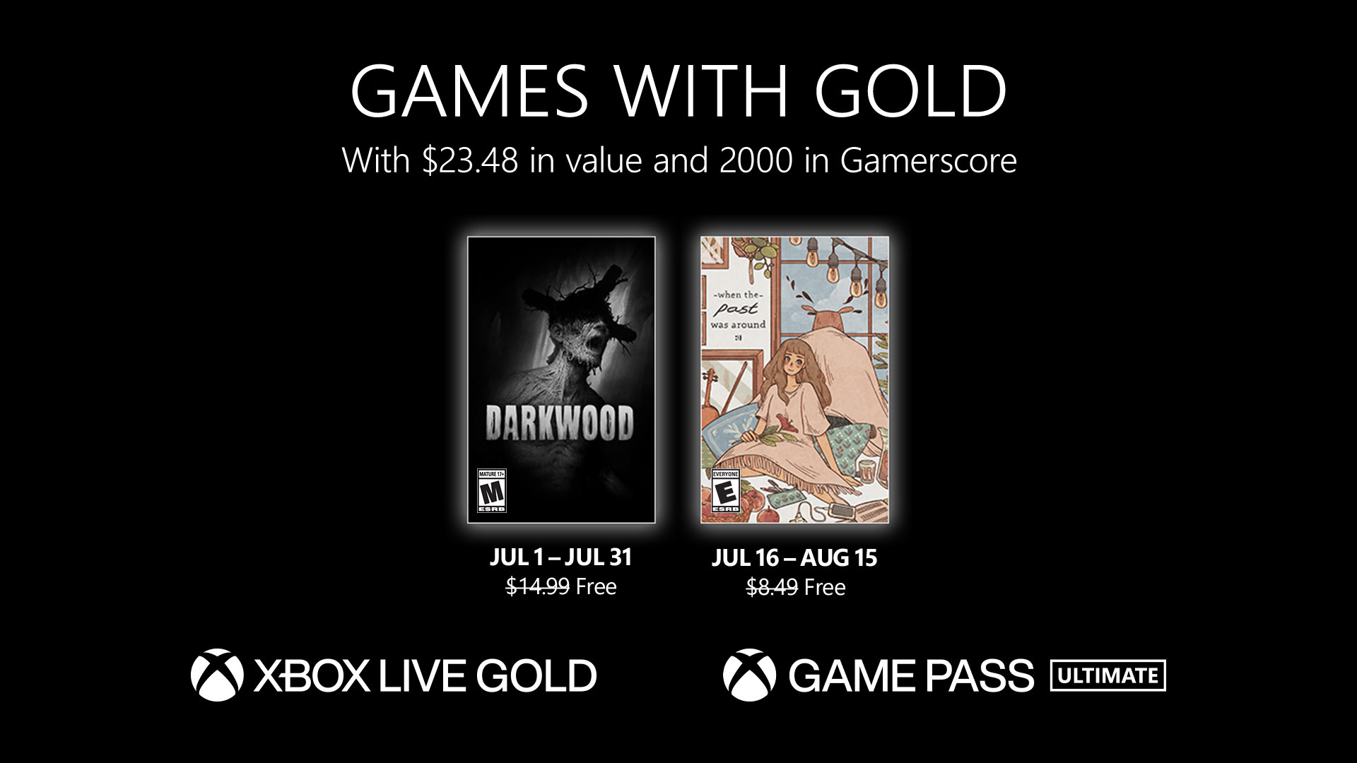 Xbox Games with Gold July 2023 adds Darkwood and When the Past was Around