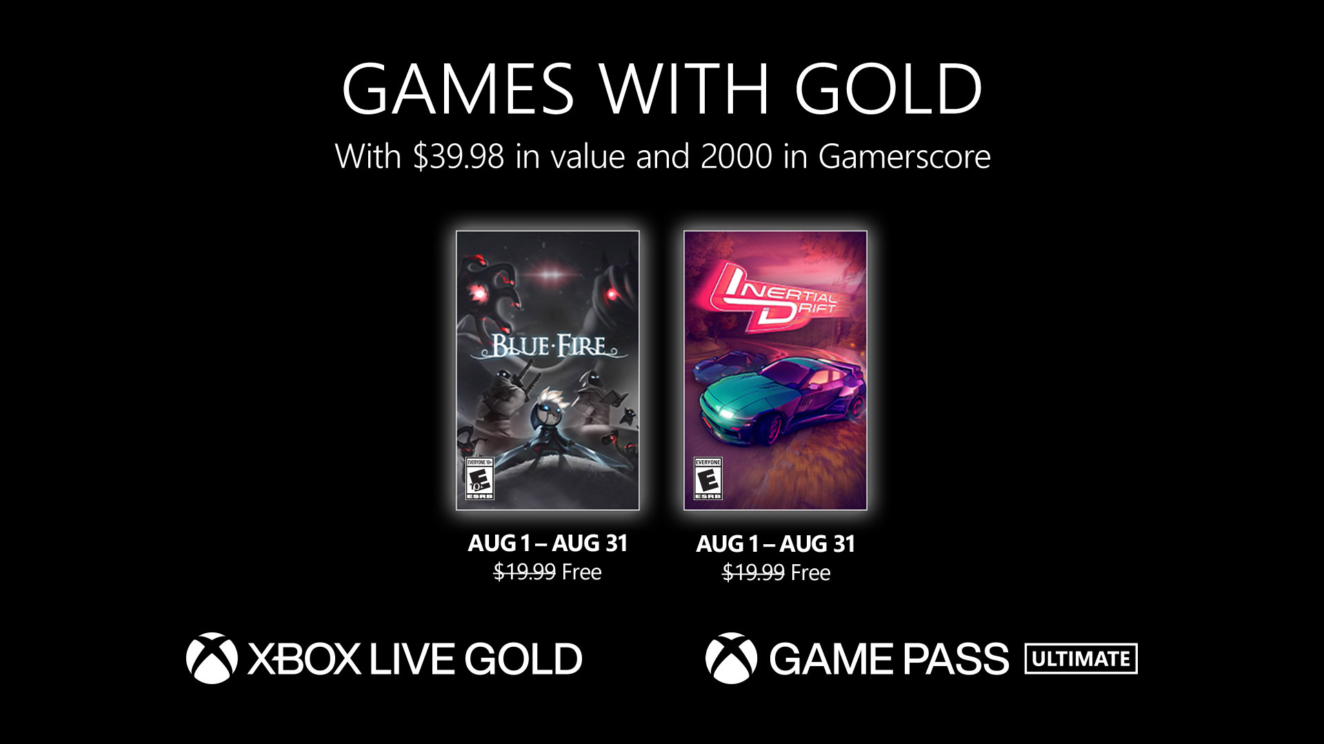 Xbox Games with Gold August 2023