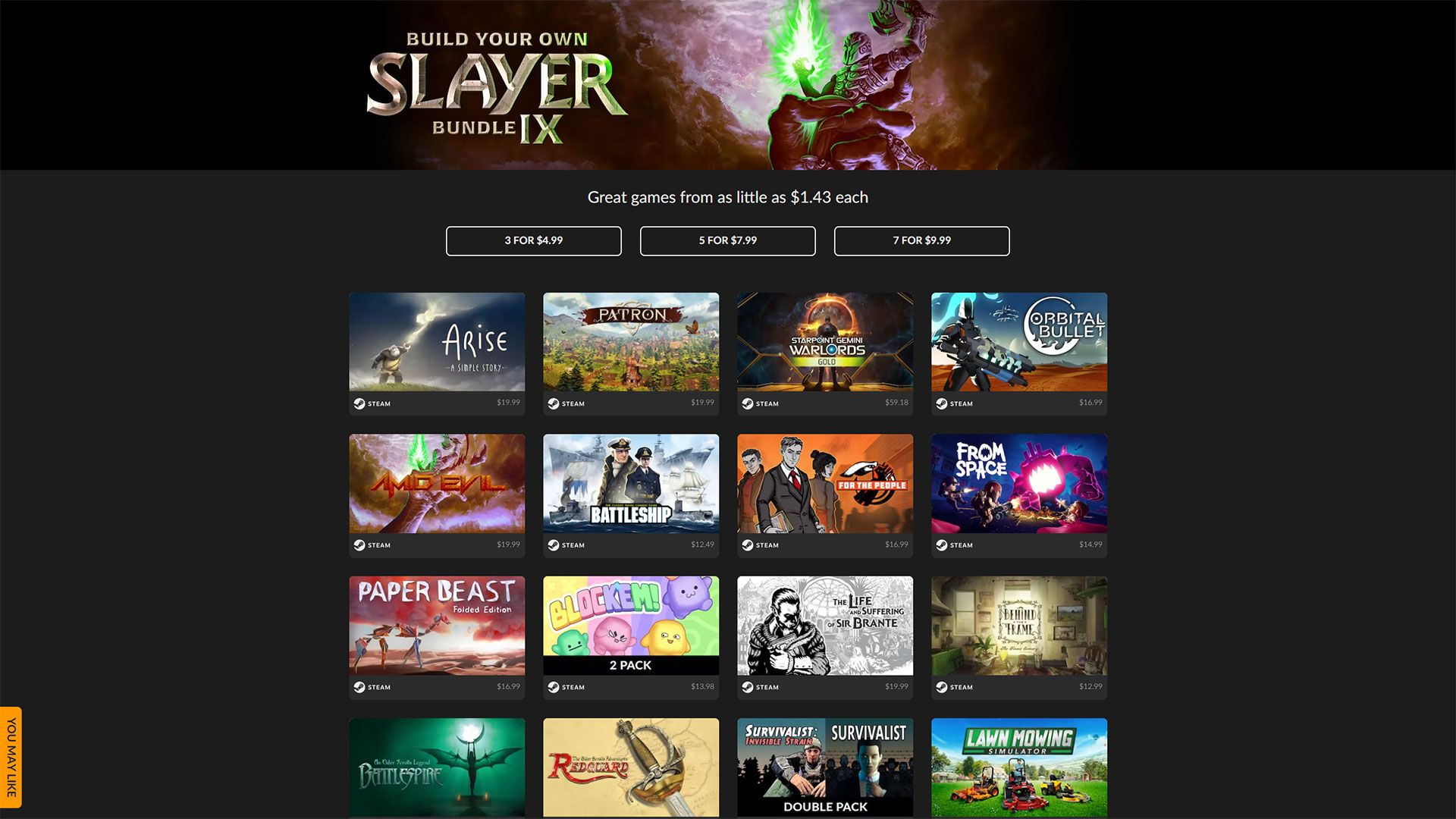 Fanatical's Build Your Own Slayer Bundle IX gets you seven games for $9.99