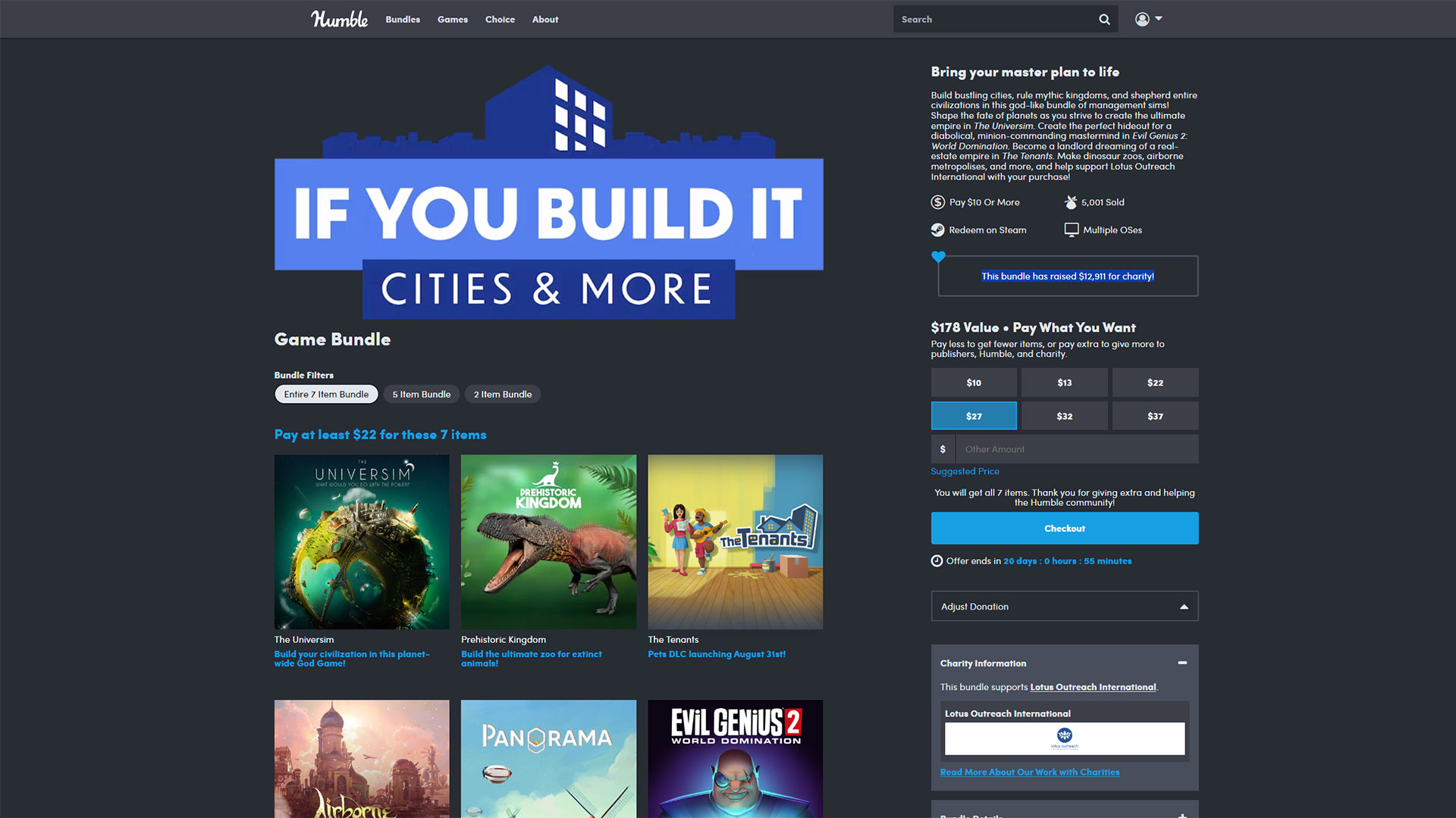 The If You Build It Cities & More bundle is currently available at Humble Bundle