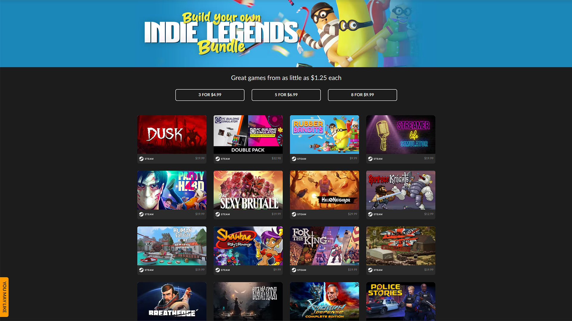 The Build Your Own Indie Legends Bundle at Fanatical gets you 8 games for $9.99