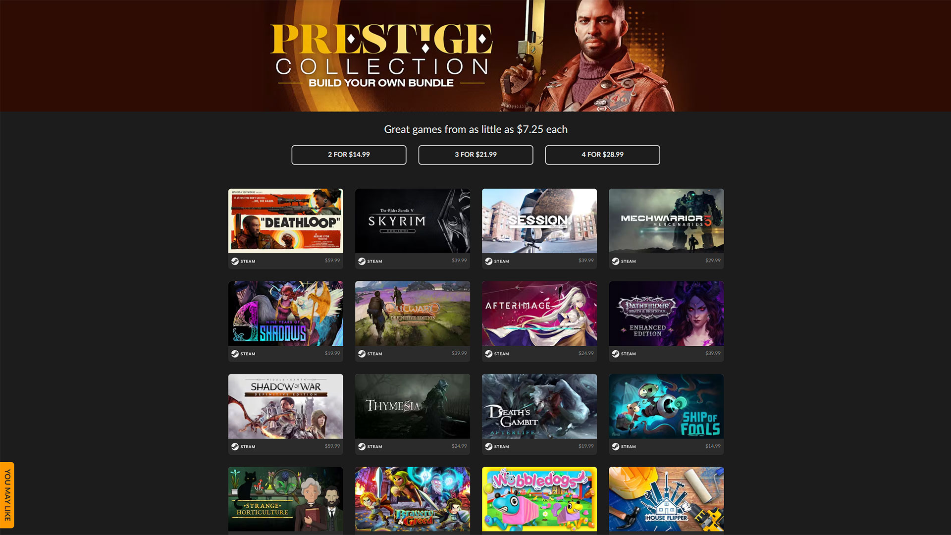 Fanatical's Prestige Collection allows you to build your own bundle of games