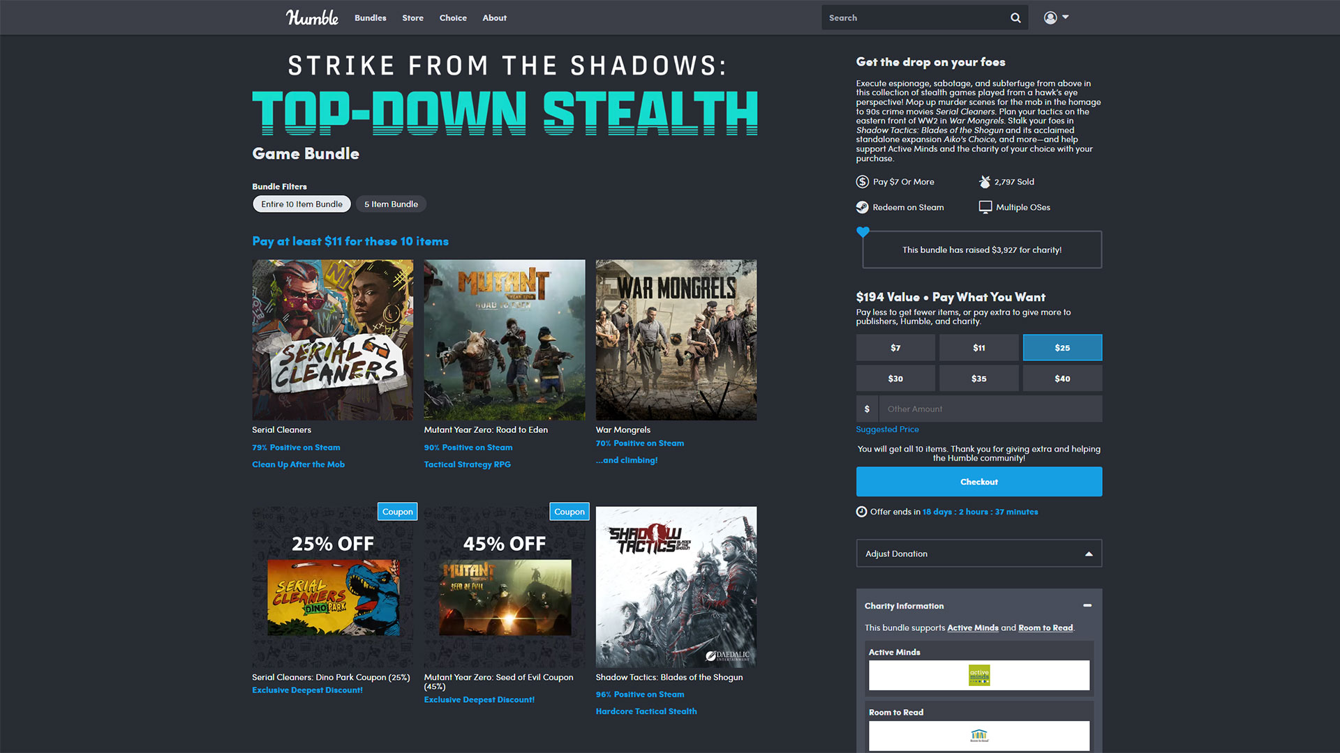 REVIEW] Strike From The Shadows Bundle – Sept 2023 – Humble Bundle 