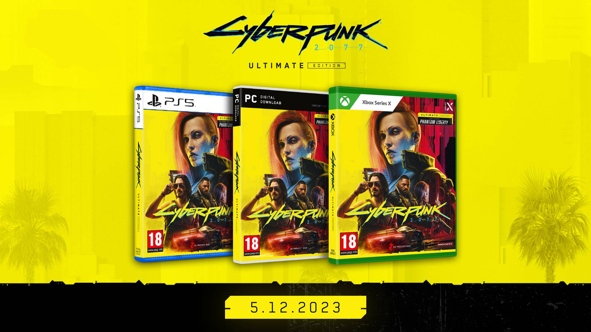 Cyberpunk 2077 Ultimate Edition is available starting December 5, 2023