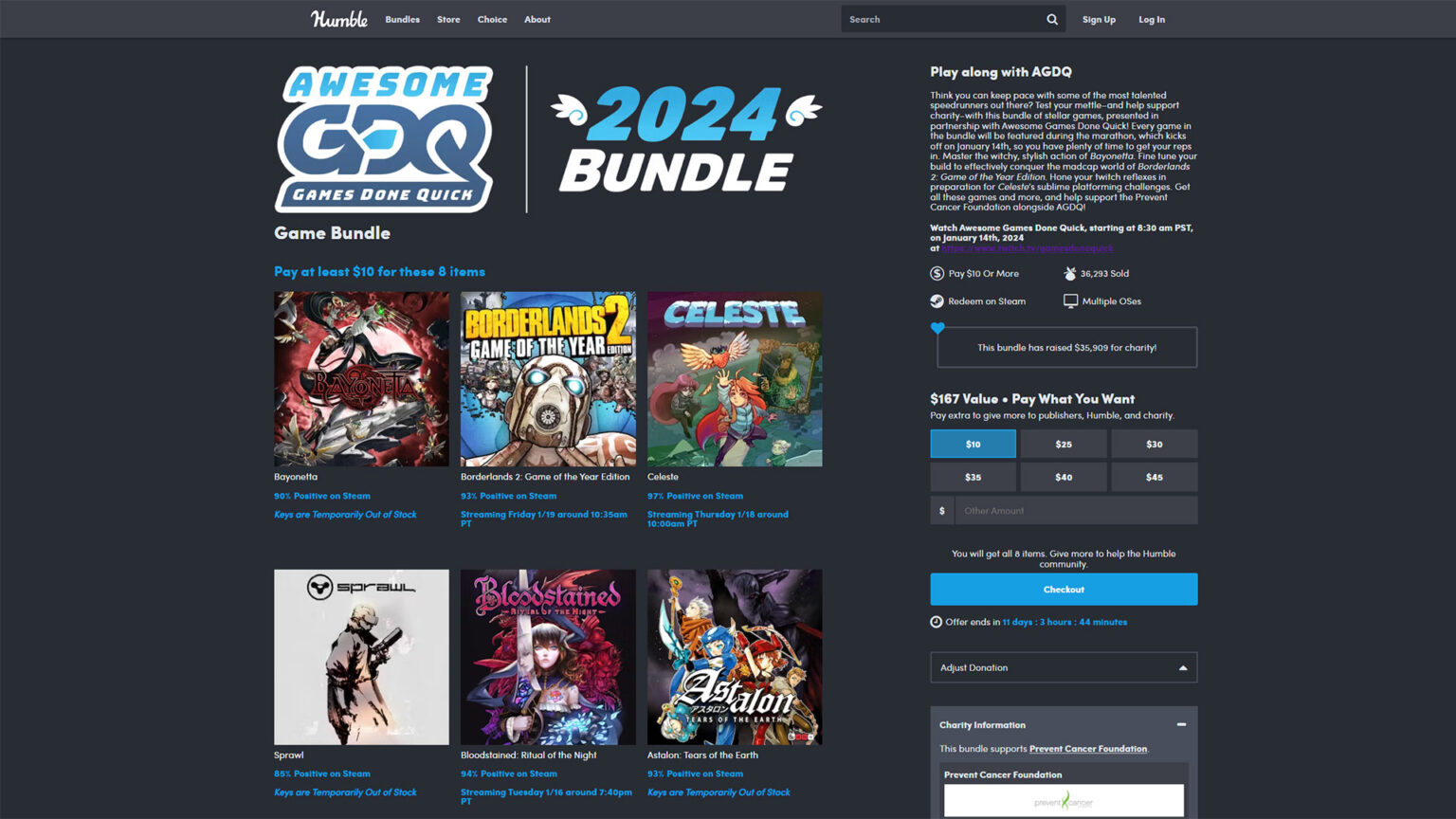 Humble AGDQ 2024 Bundle Gets You 8 Games for 10 FullCleared