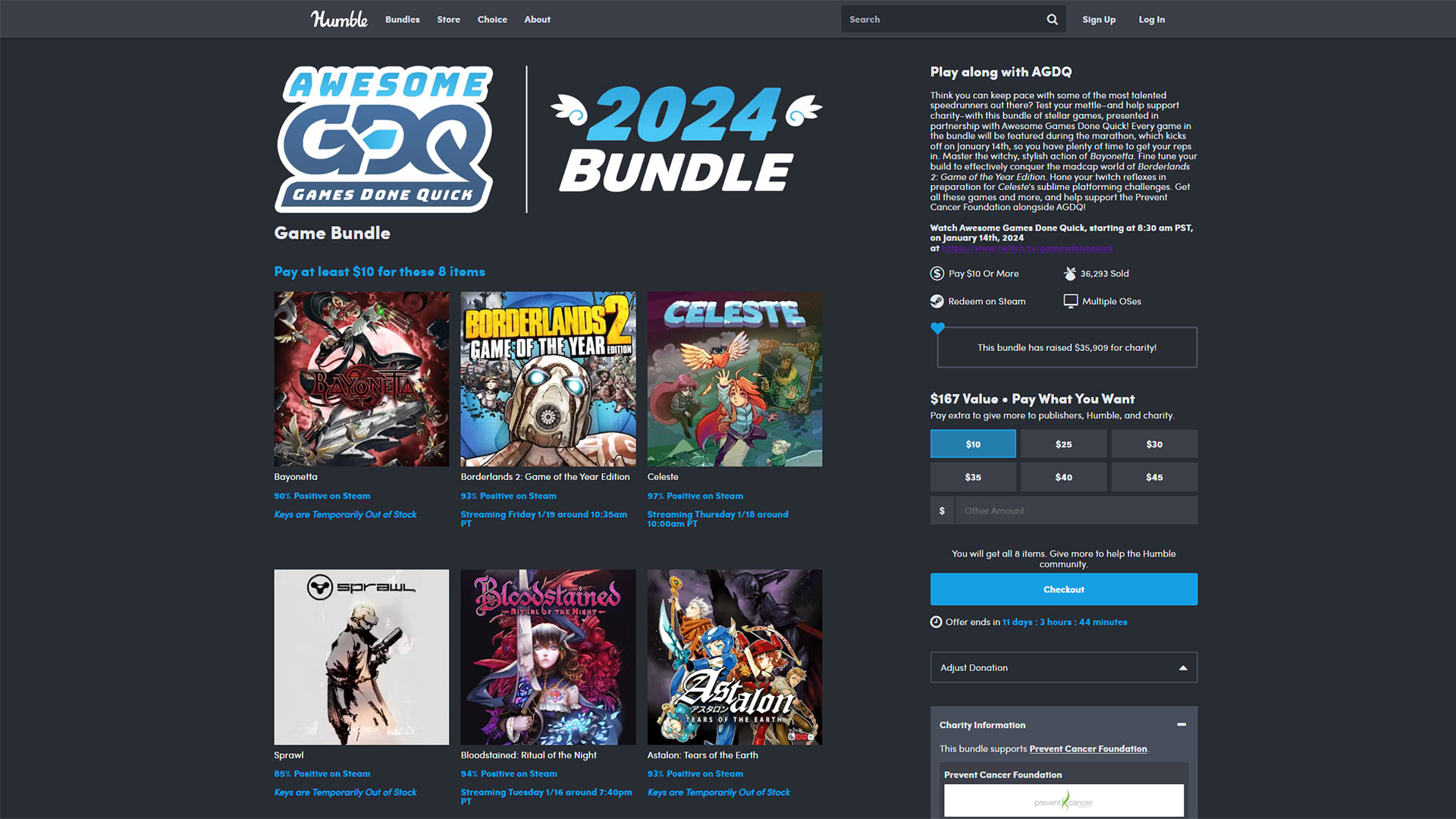 The Awesome Games Done Quick 2024 Bundle offers eight items for just $10