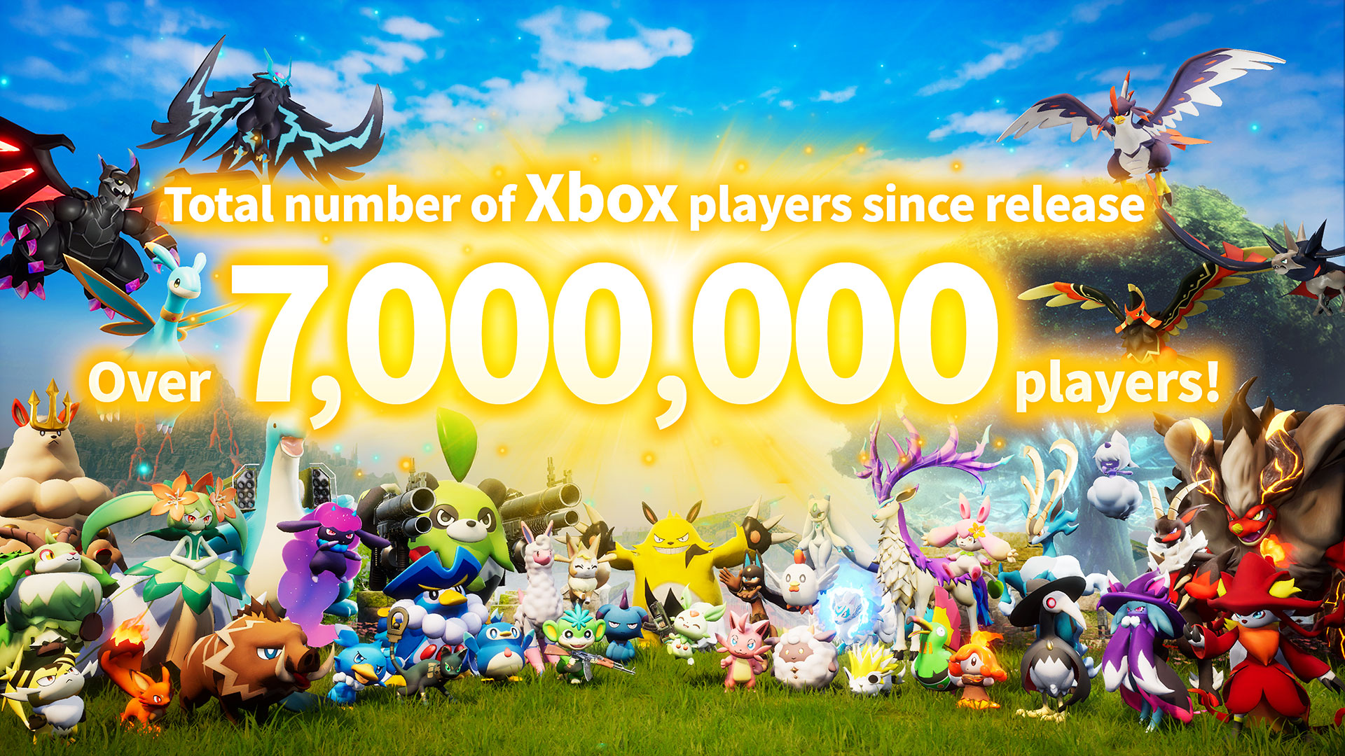 Palworld has been played by more than seven million players on Xbox