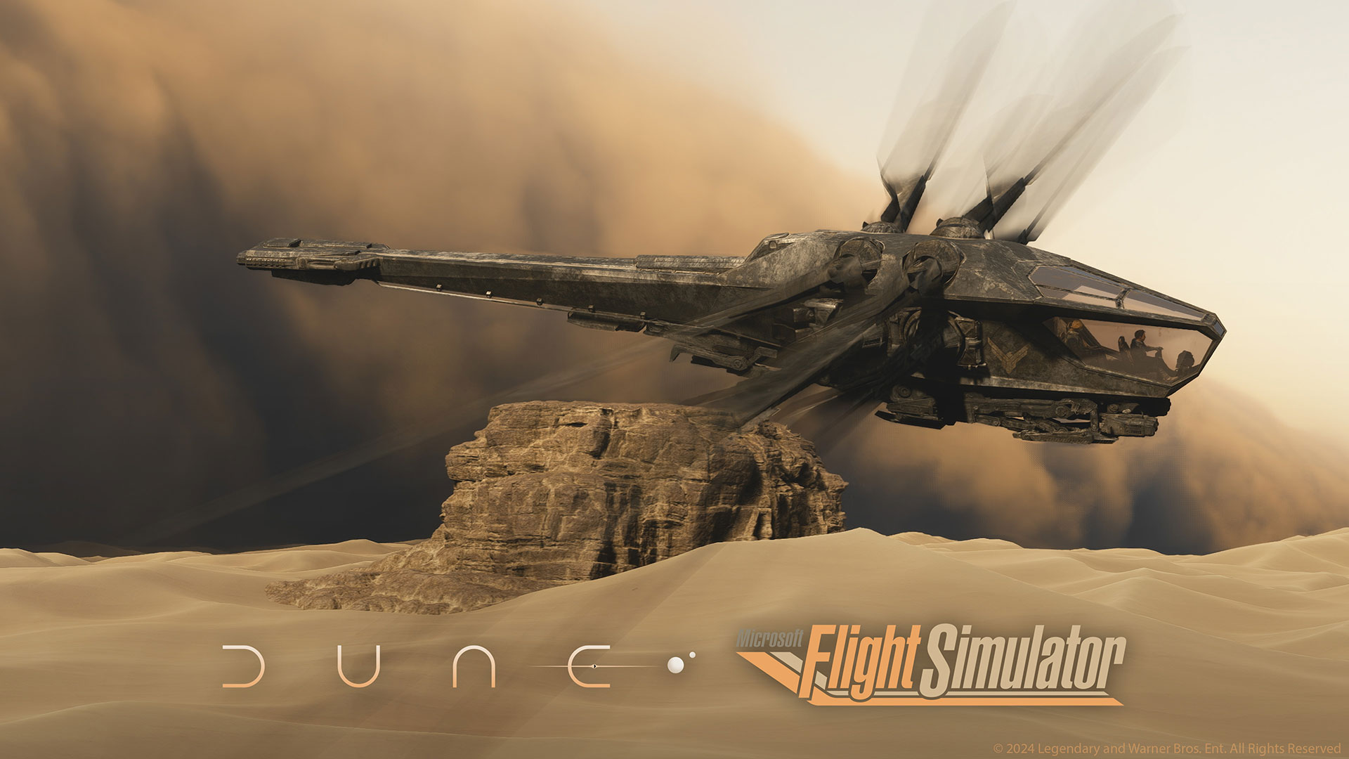 Microsoft Flight Simulator players can explore the world of Arrakis