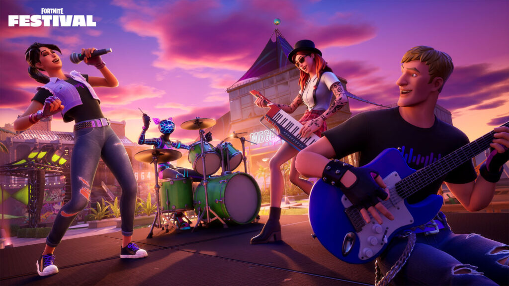 Several Rock Band 4 guitar controllers can now be used in Fortnite Festival