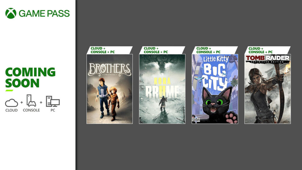 Xbox Game Pass additions for May include Tomb Raider: Definitive Edition and Little Kitty, Big City