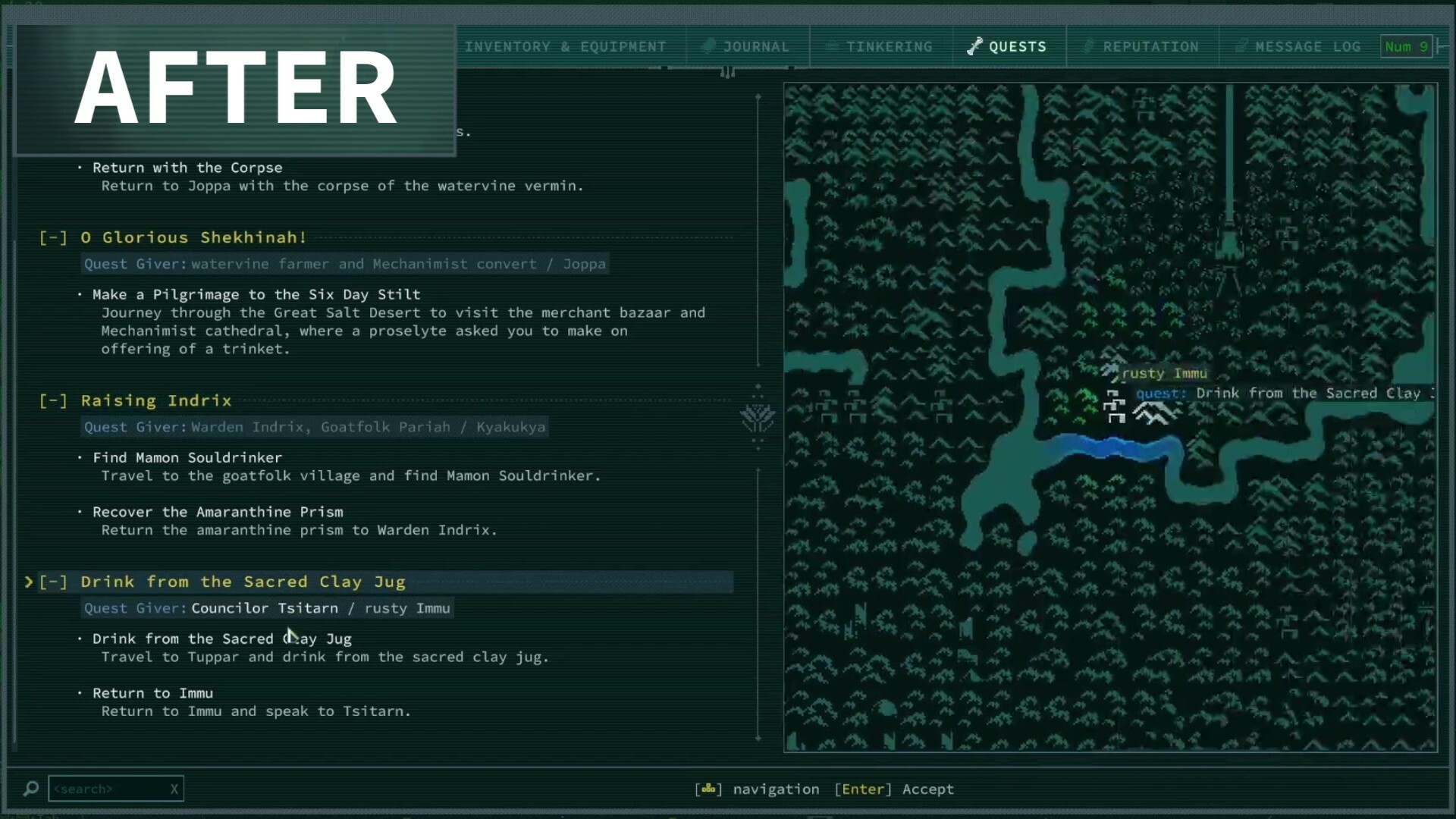 Caves of Qud has received a major UI overhaul