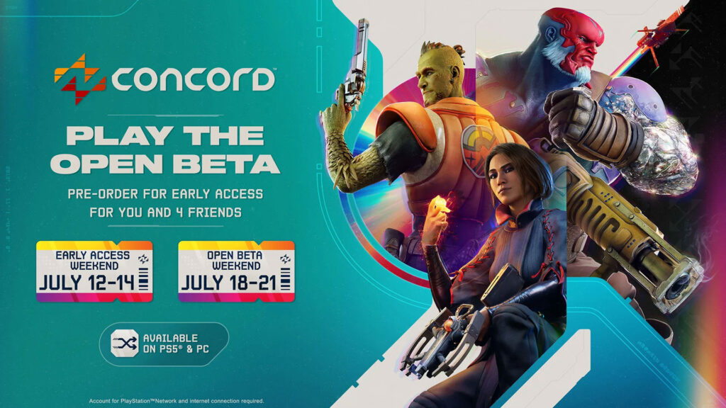 Concord will be hosting an open beta from July 18 to July 21