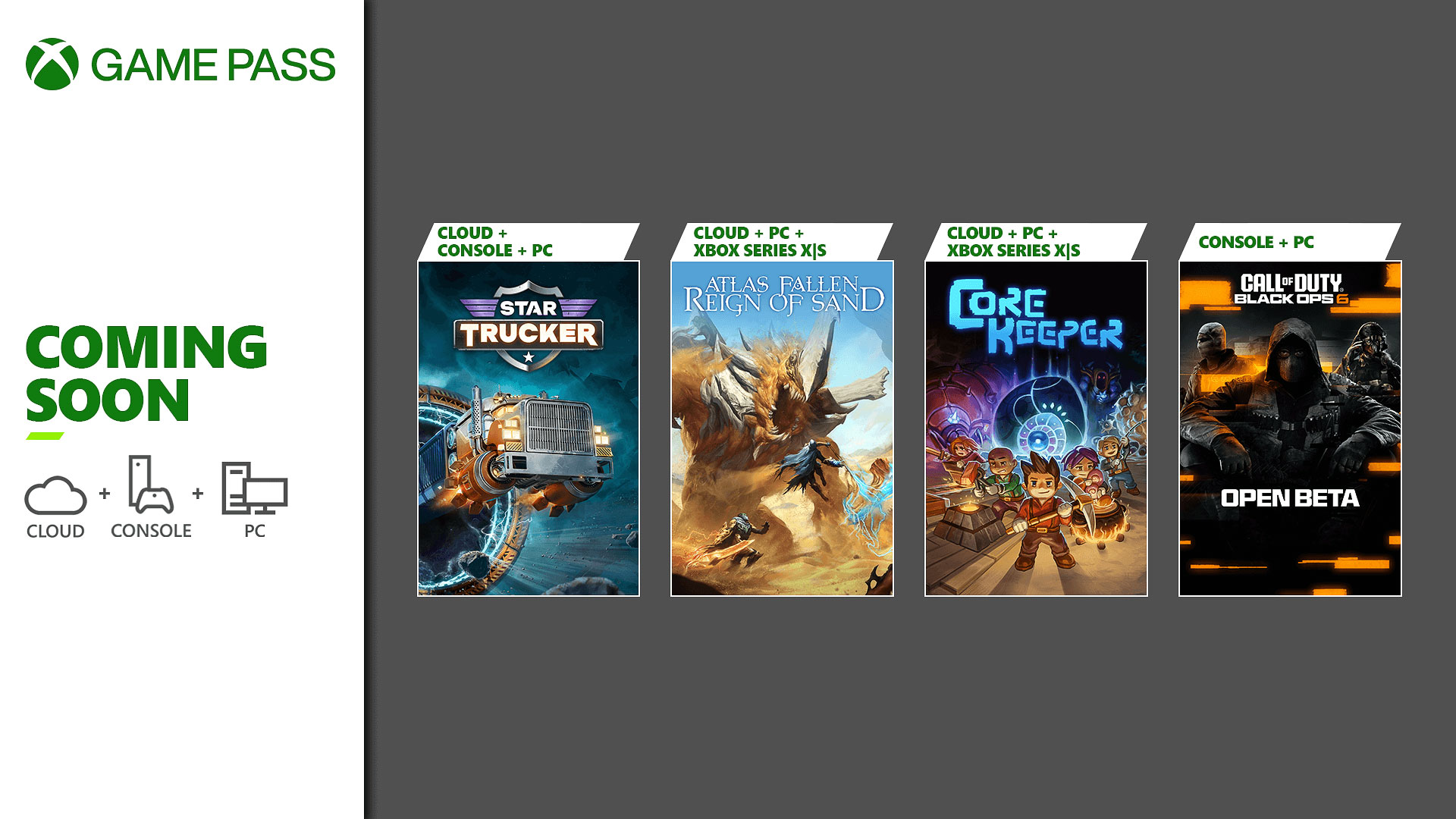 The second wave of titles heading to Game Pass in August includes Atlas Fallen and Core Keeper