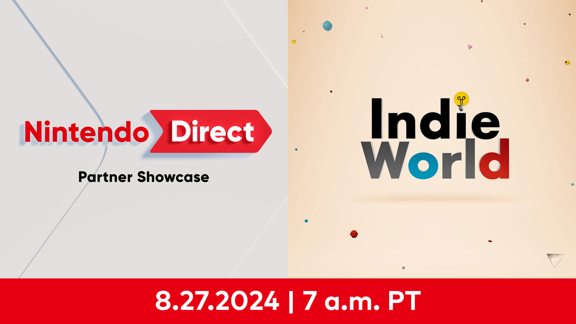 The Indie World Showcase starts at 7:00am Pacific (10:00am Eastern) and will be followed by a Nintendo Direct Partner Showcase