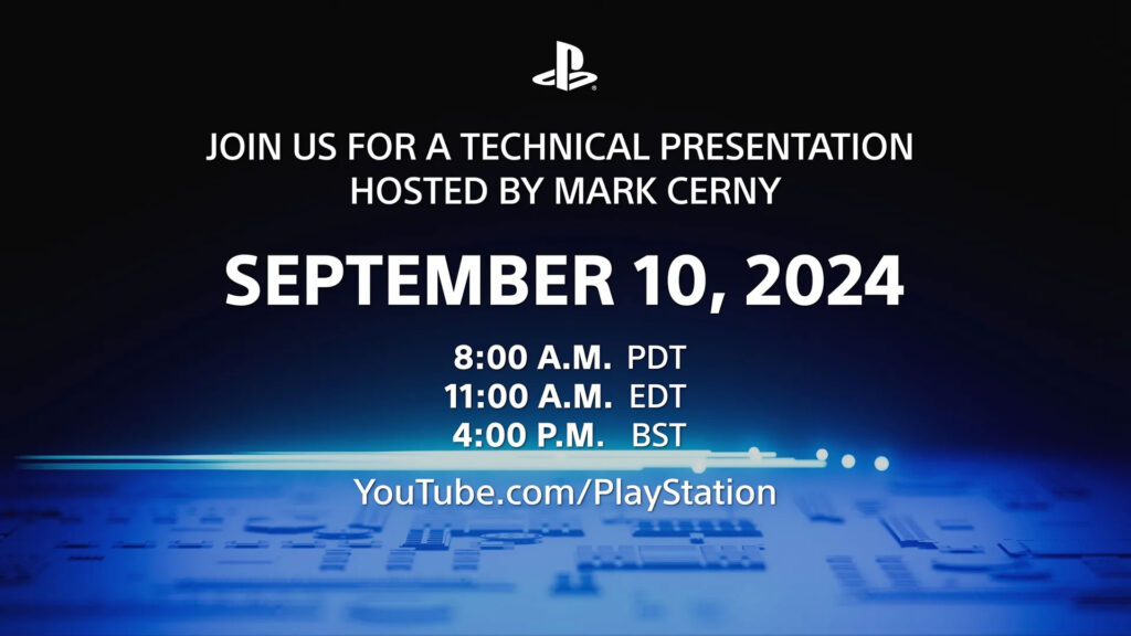 PlayStation is hosting a technical presentation on September 10