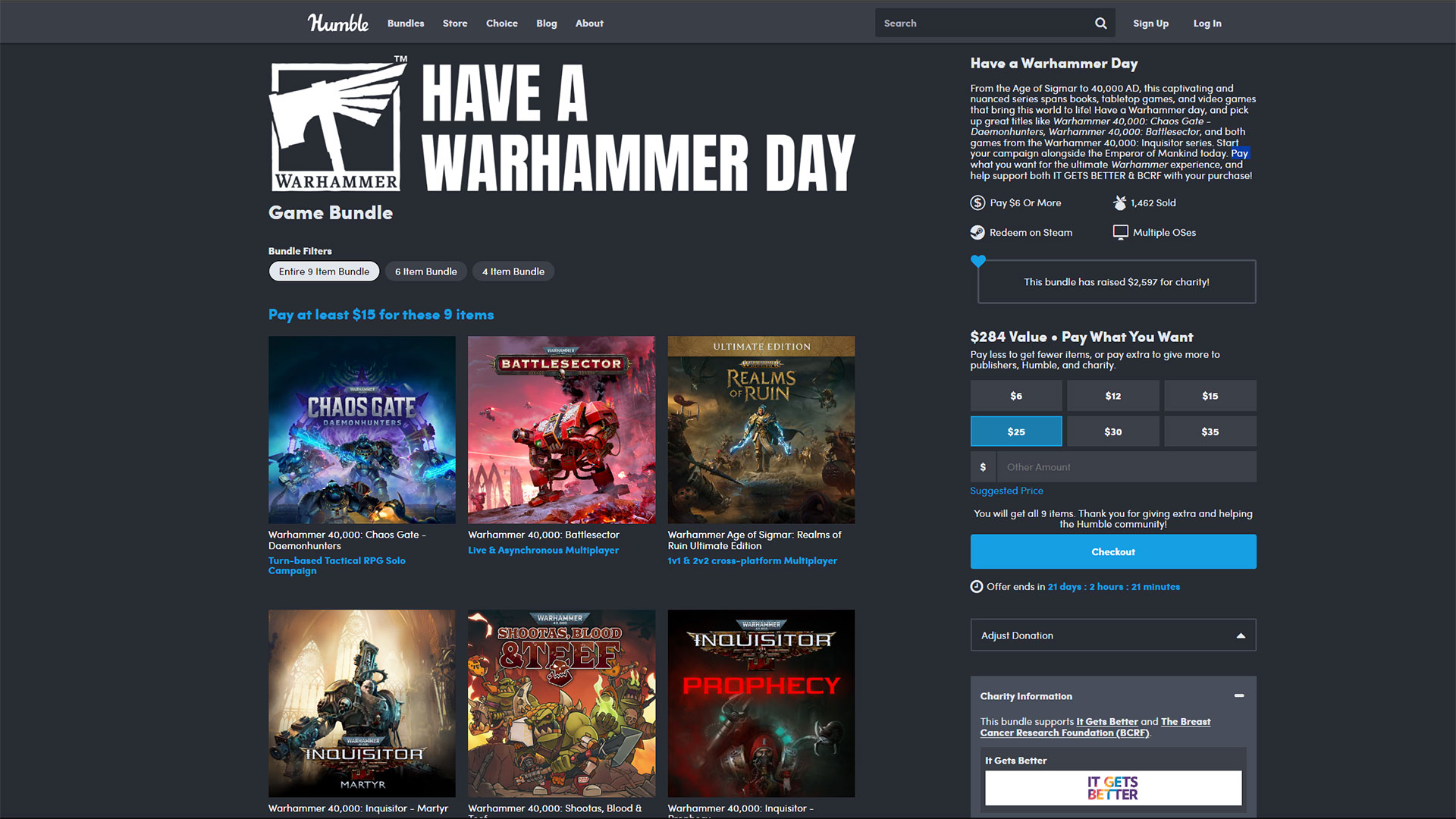 The Have a Warhammer Day bundle gets you nine items for $15