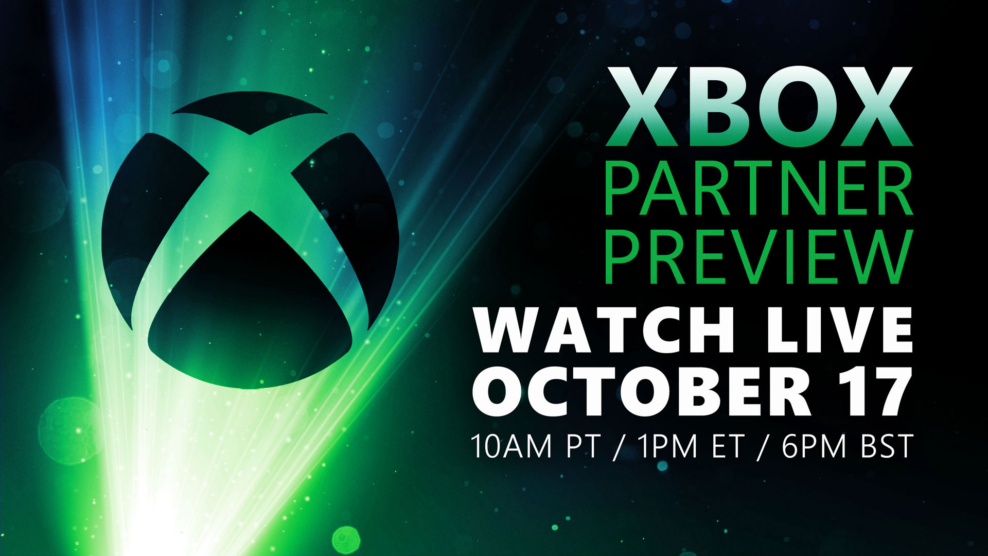 An Xbox Partner Preview will take place on October 17 at 10:00am Pacific (1:00pm Eastern)