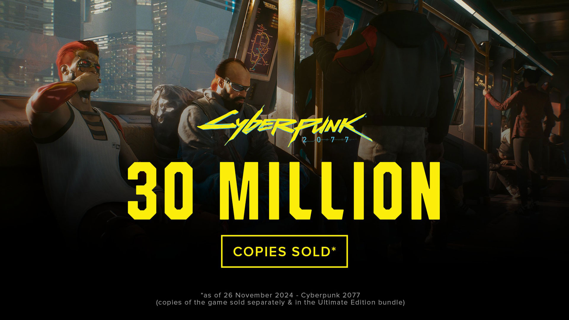 CD Projekt Red's Cyberpunk 2077 has sold 30 million units