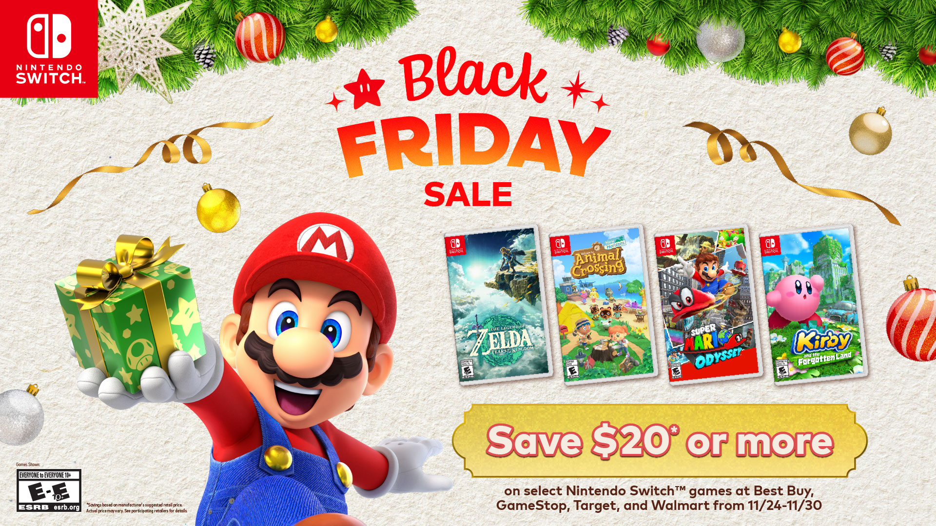 Nintendo has announced its Black Friday offers for the 2024 holiday season