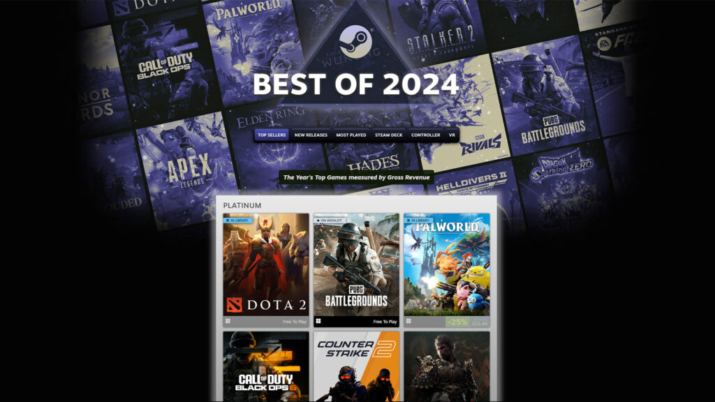 Steam has revealed its best of 2024 games across several categories