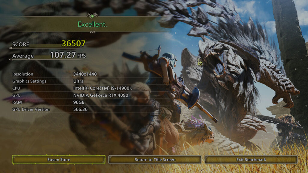 Capcom has shared a Monster Hunter Wilds PC benchmark ahead of its launch on February 28