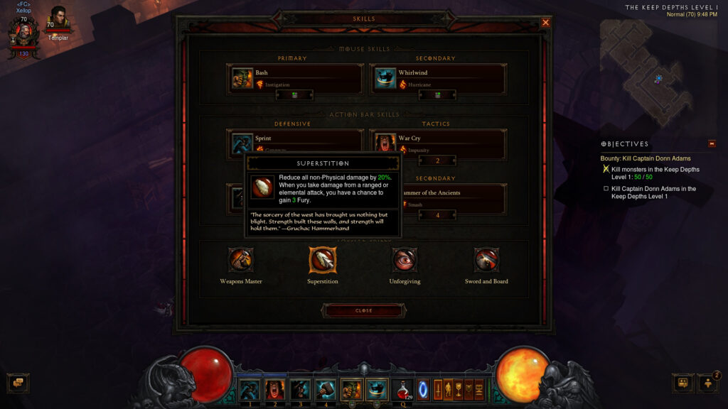 reaper of souls dh and barb builds full cleared